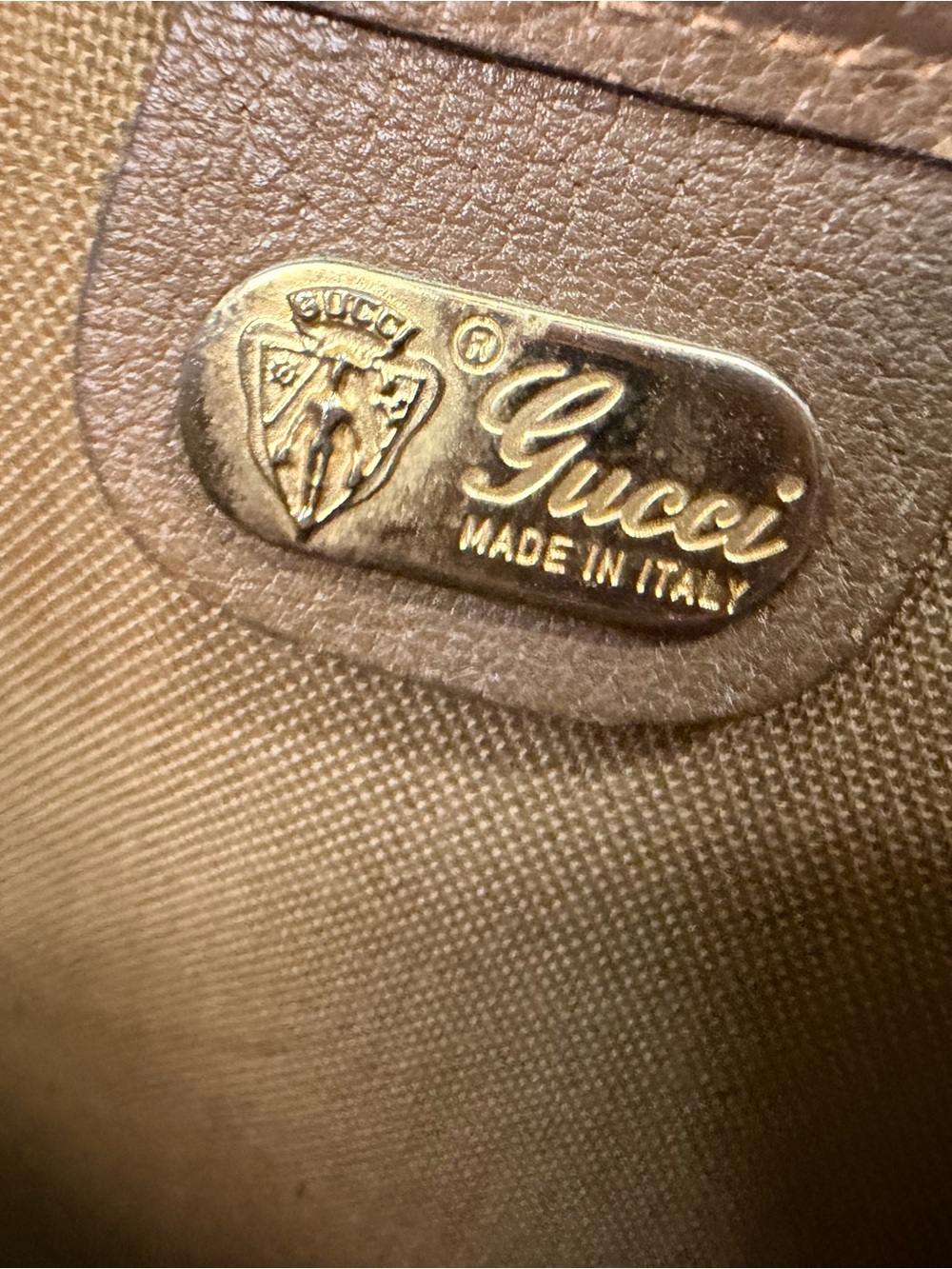Gucci Brown GG Supreme Canvas Tote with Green-Red Stripe and Gold Hardware - Picture 12 of 16